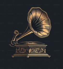 Antiker Grammophon